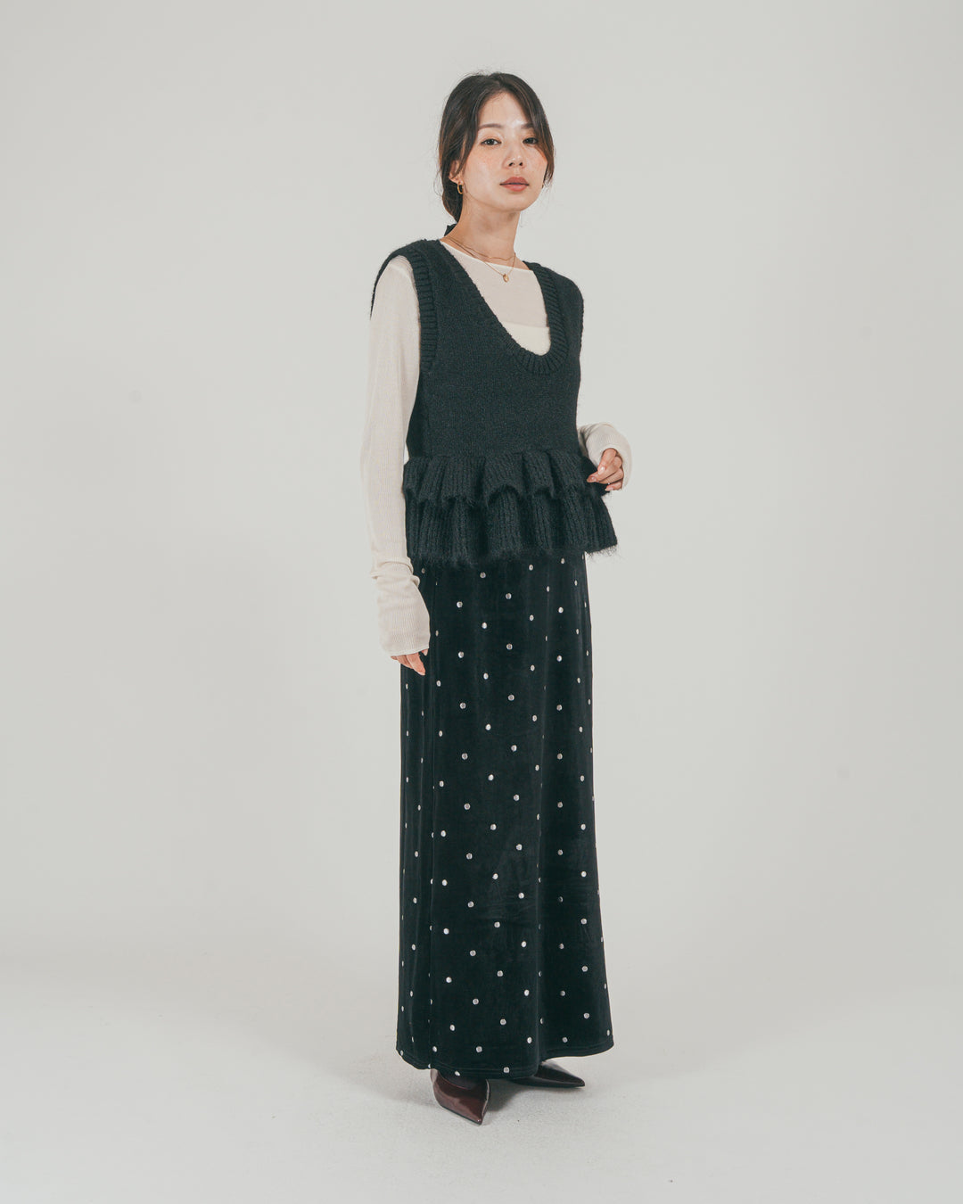 2Way モヘアダブルFrillベスト
