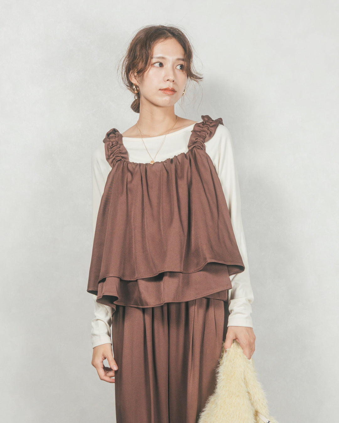 リラックスコクーンパンツ (BROWN)