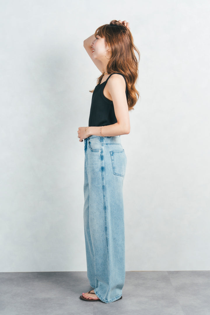 2-Way コットンリブキャミ (BLACK)