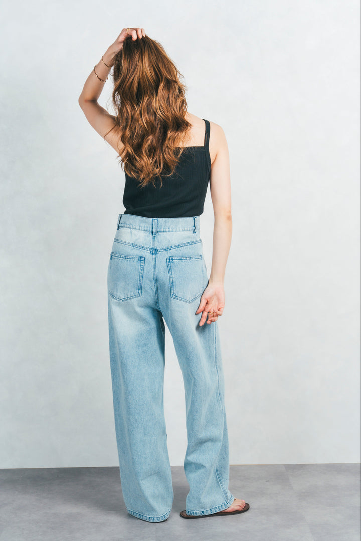 2-Way コットンリブキャミ (BLACK)