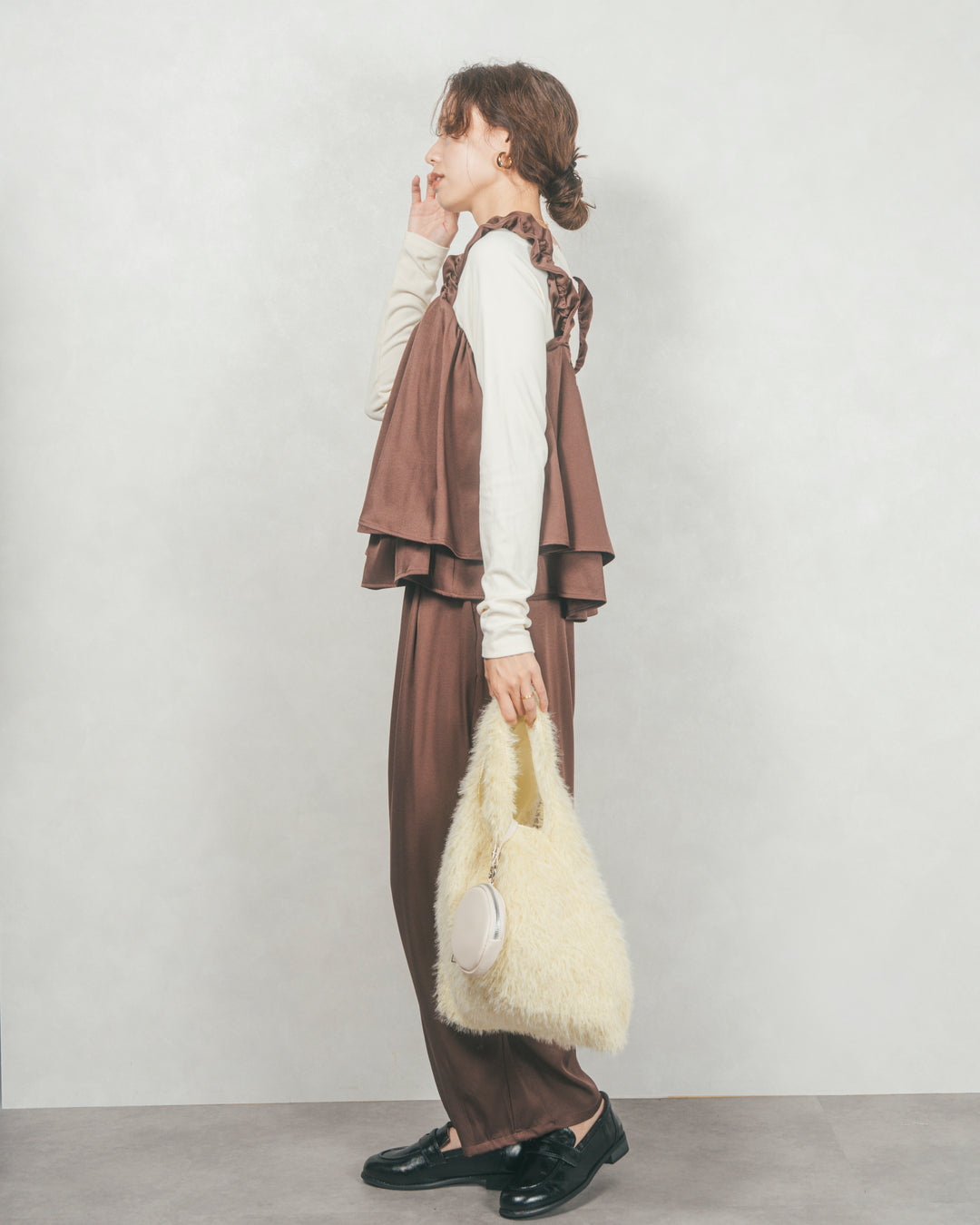 リラックスコクーンパンツ (BROWN)