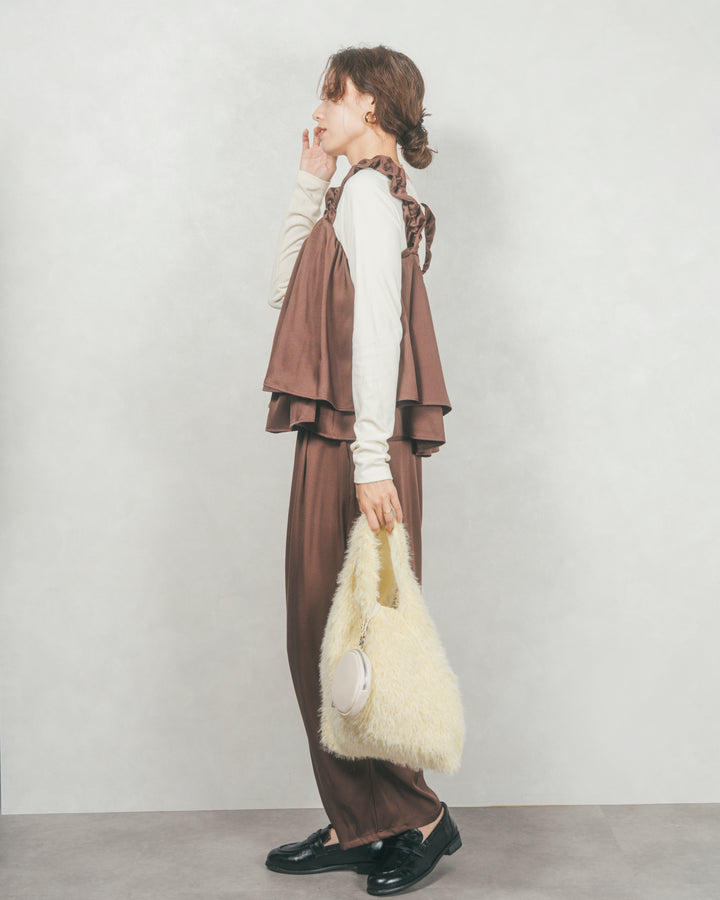 リラックスコクーンパンツ (BROWN)