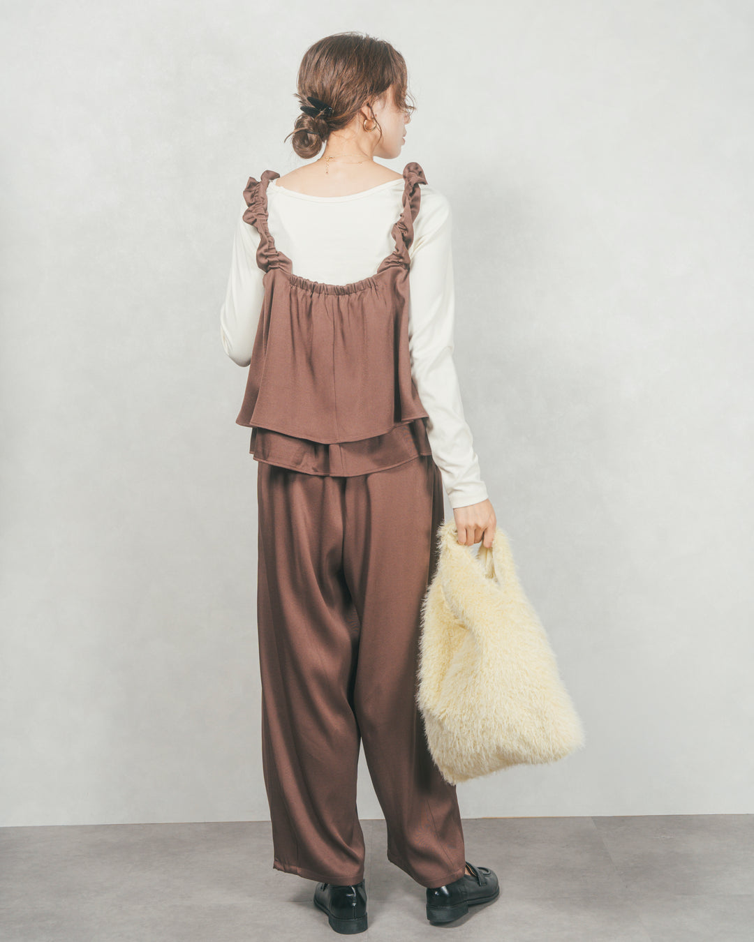 リラックスコクーンパンツ (BROWN)