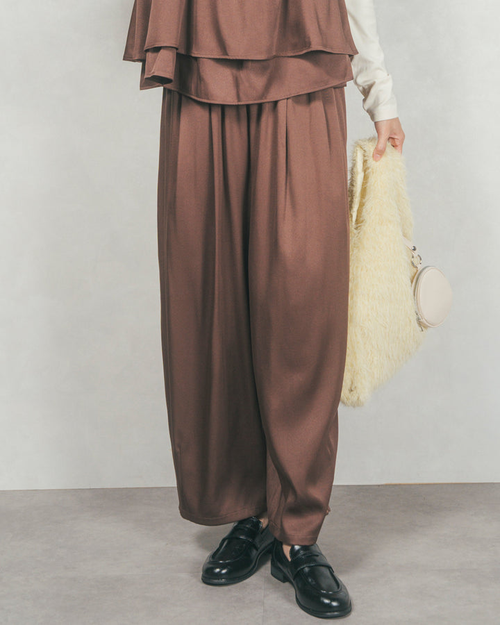 リラックスコクーンパンツ (BROWN)