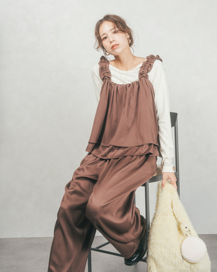 リラックスコクーンパンツ (BROWN)