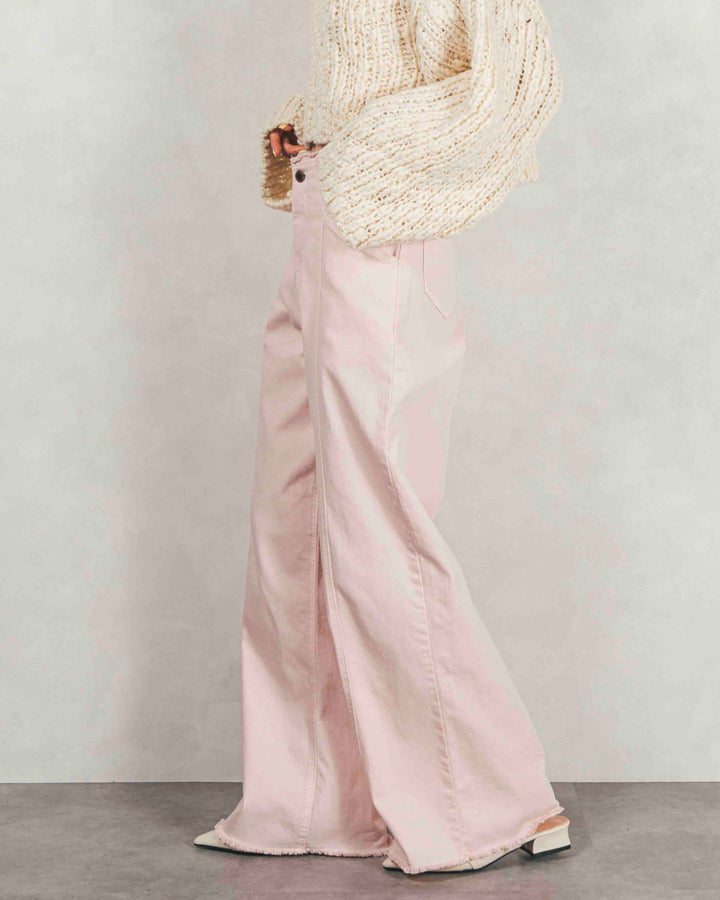 センターシーム リラックスカラーデニム (PINK)