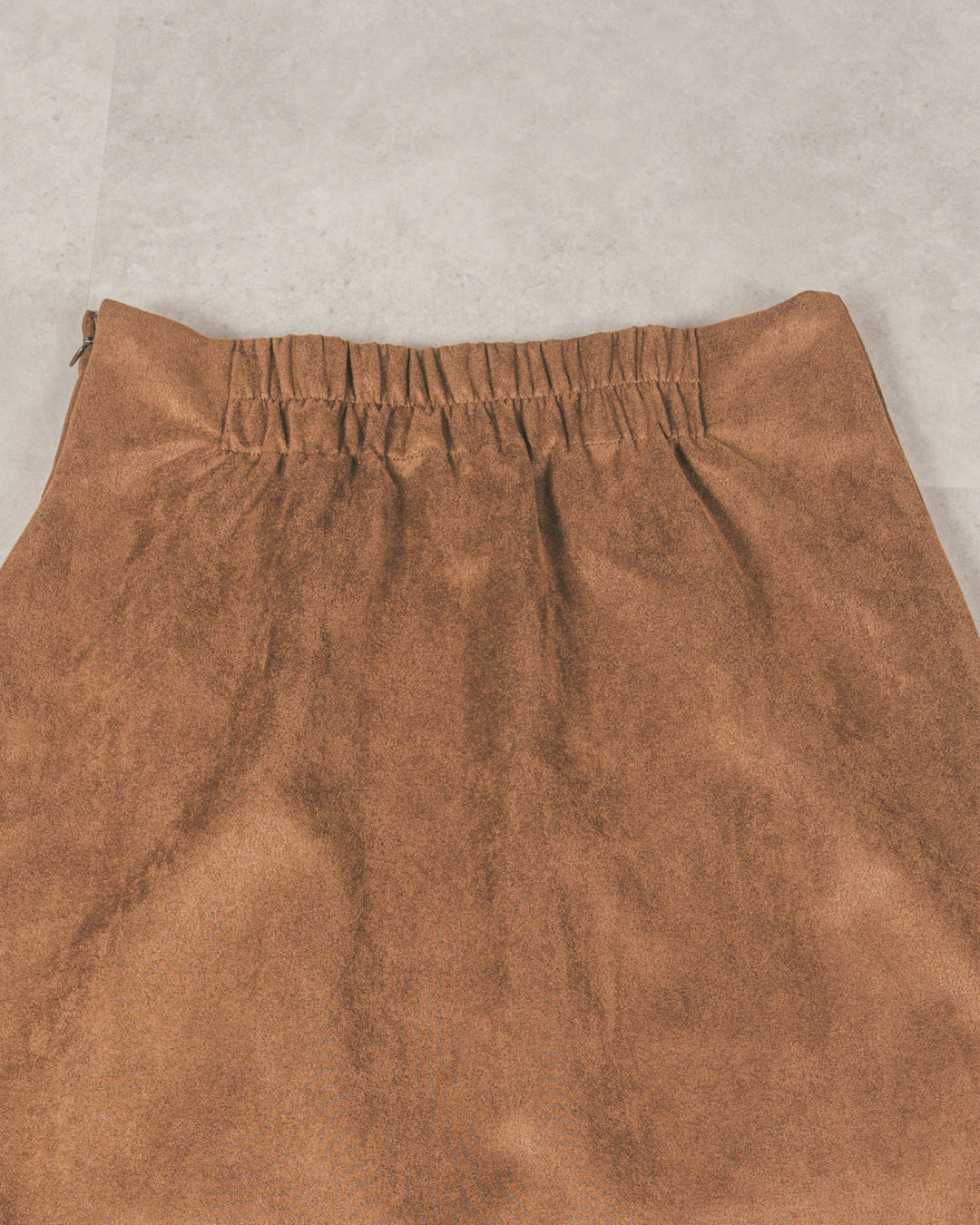 スウェードライクラップスカート (BROWN)