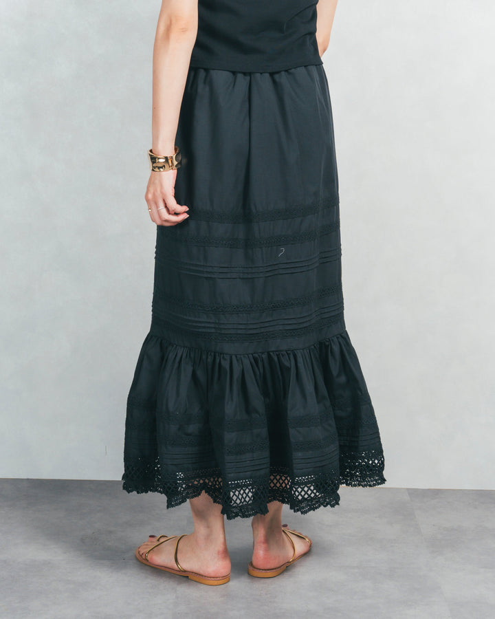 T/C ティアードスカート (BLACK)