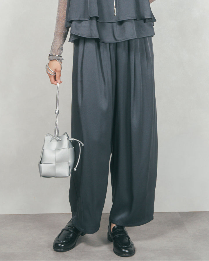 リラックスコクーンパンツ (CHARCOAL)