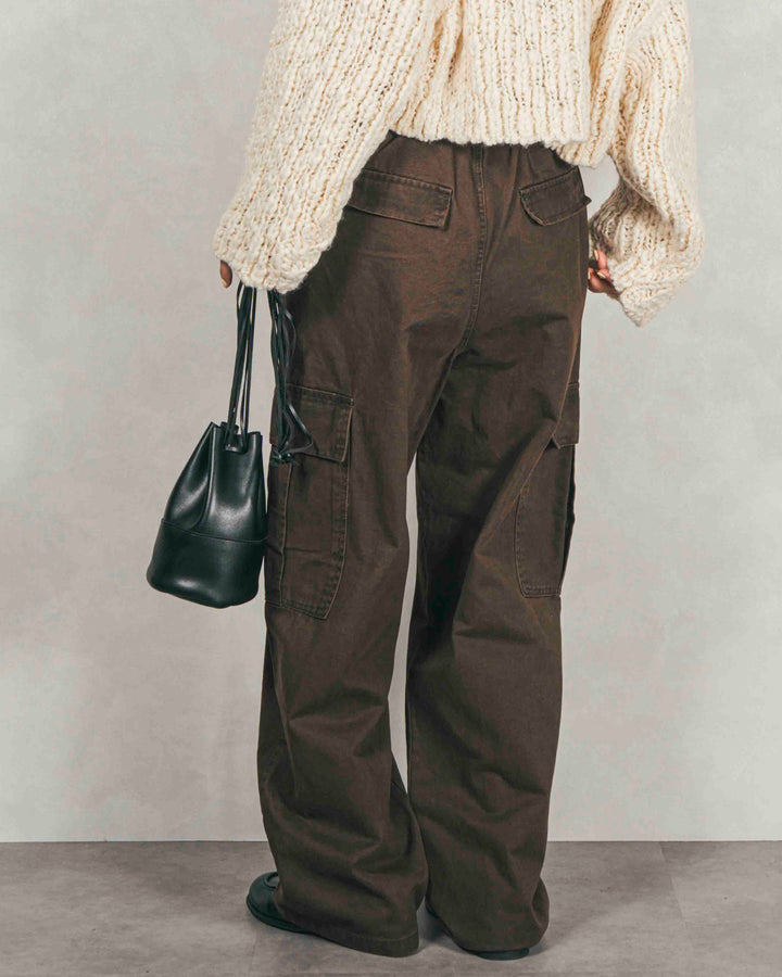 ピグメントツイルカーゴパンツ (BROWN)