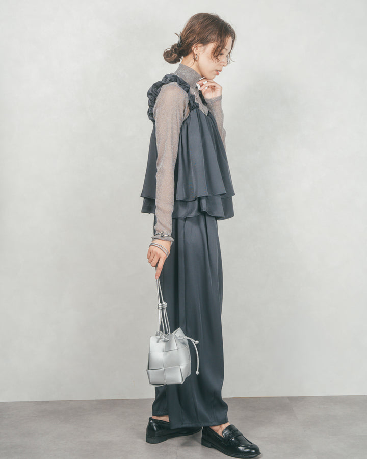 リラックスコクーンパンツ (CHARCOAL)