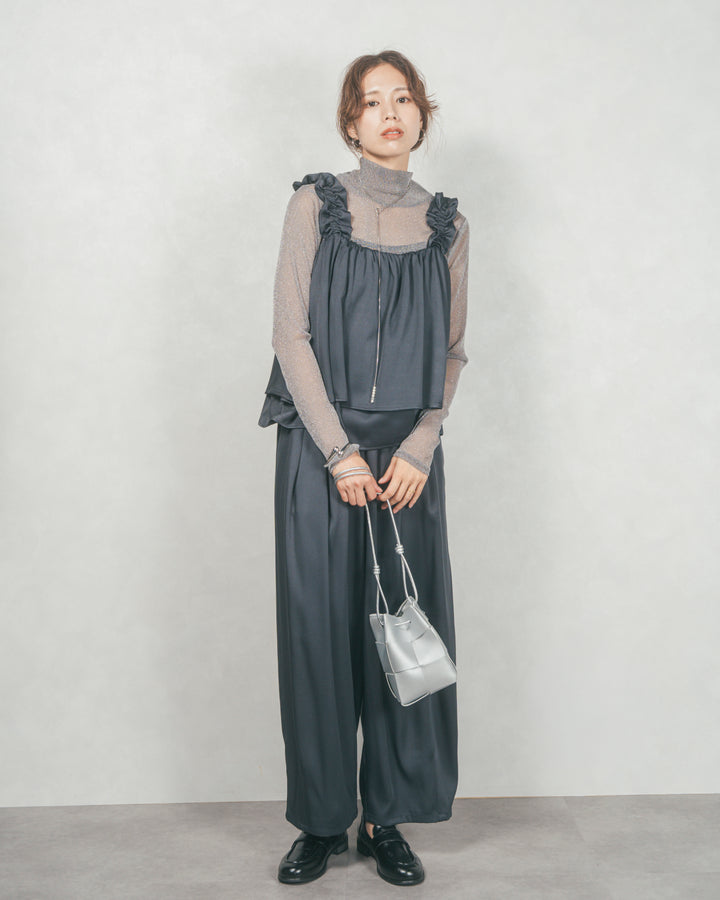 リラックスコクーンパンツ (CHARCOAL)