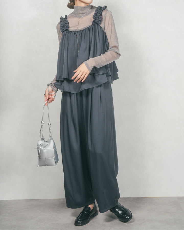 リラックスコクーンパンツ (CHARCOAL)