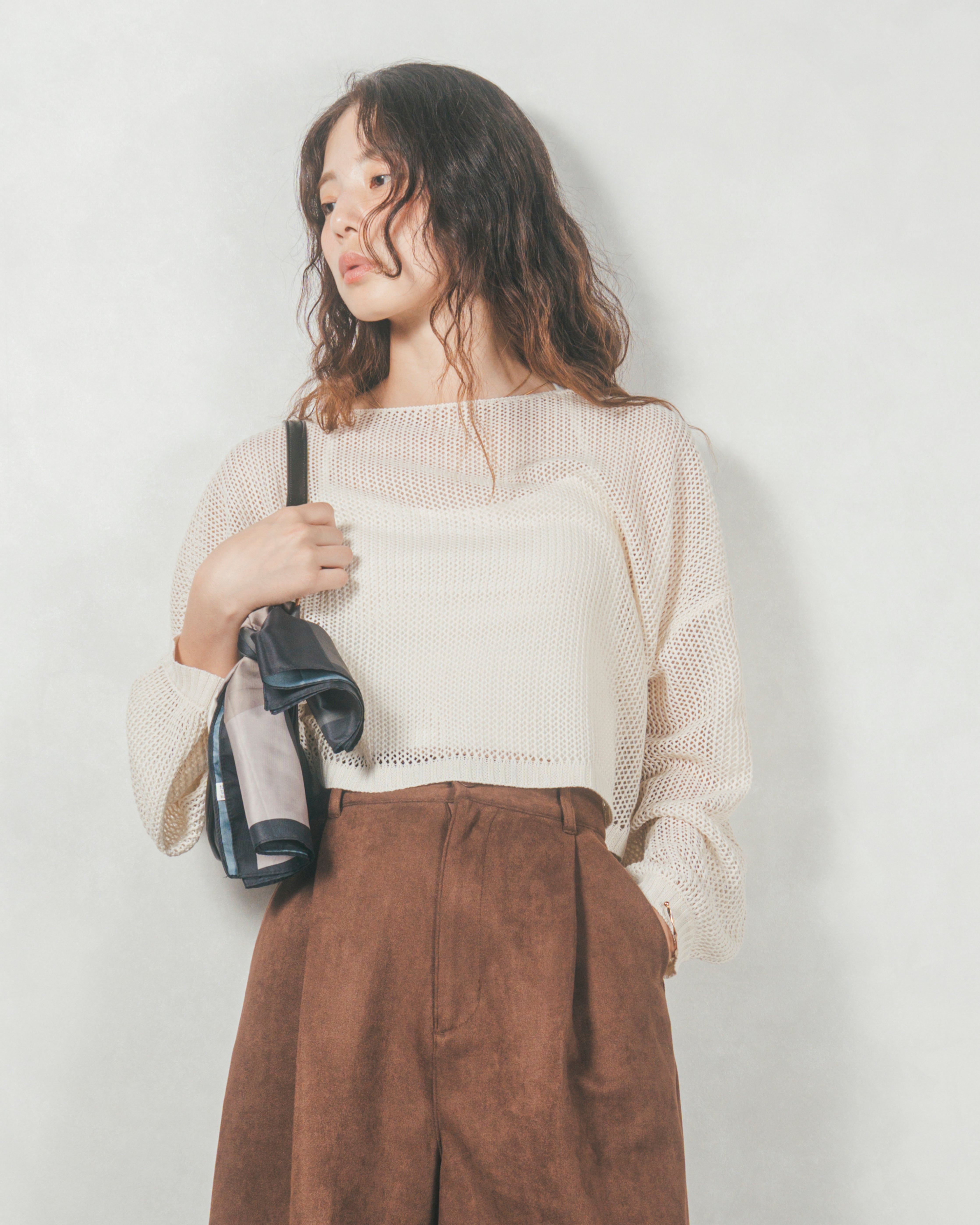 スウェードライクハーフパンツ (BROWN) – KaLae