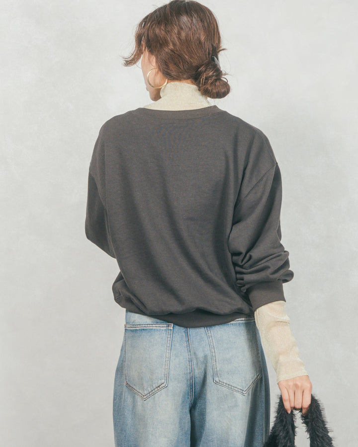 フロントシリコンLogoスウェット (CHARCOAL)