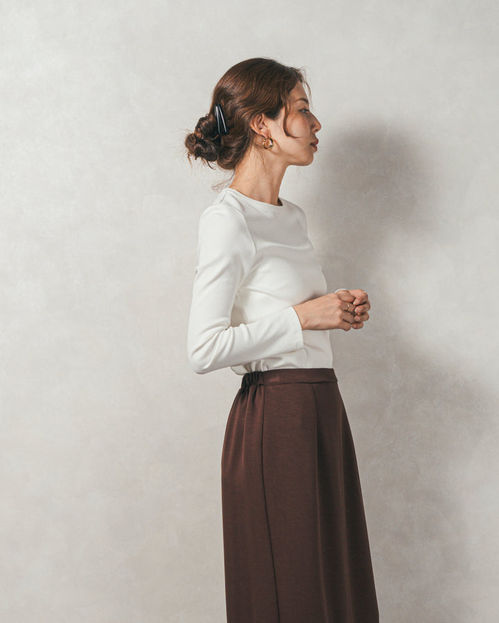 ［SET］【2枚SET】チュールshirringトップス&リブトップス+Multi-Way ライトポンチペプラムスカート（2SET）