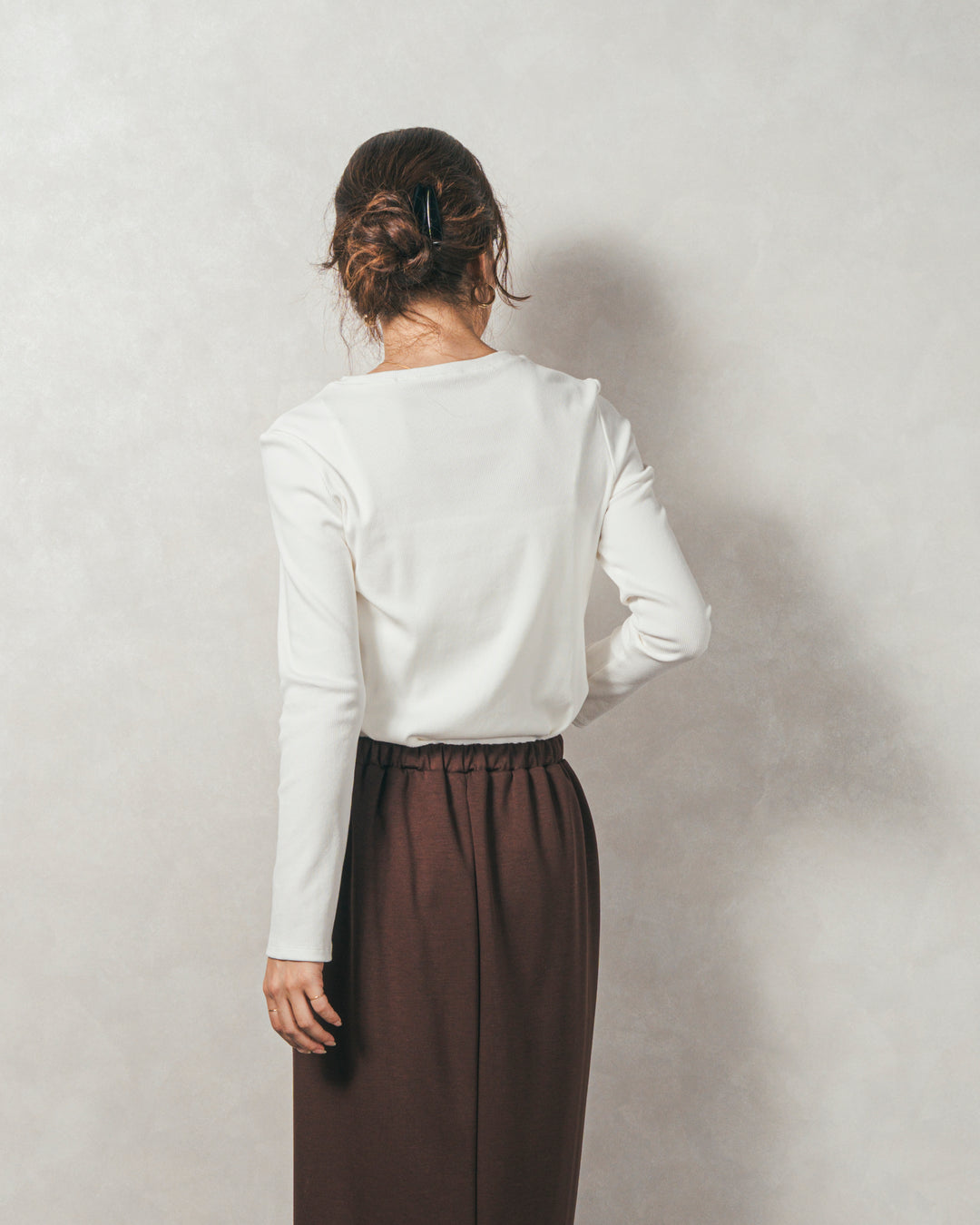 ［SET］【2枚SET】チュールshirringトップス&リブトップス+Multi-Way ライトポンチペプラムスカート（2SET）