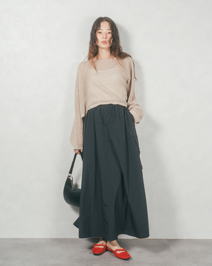 【着回し2枚セット】［SET］クロップドメッシュニット+クロップドメッシュニット（2SET）