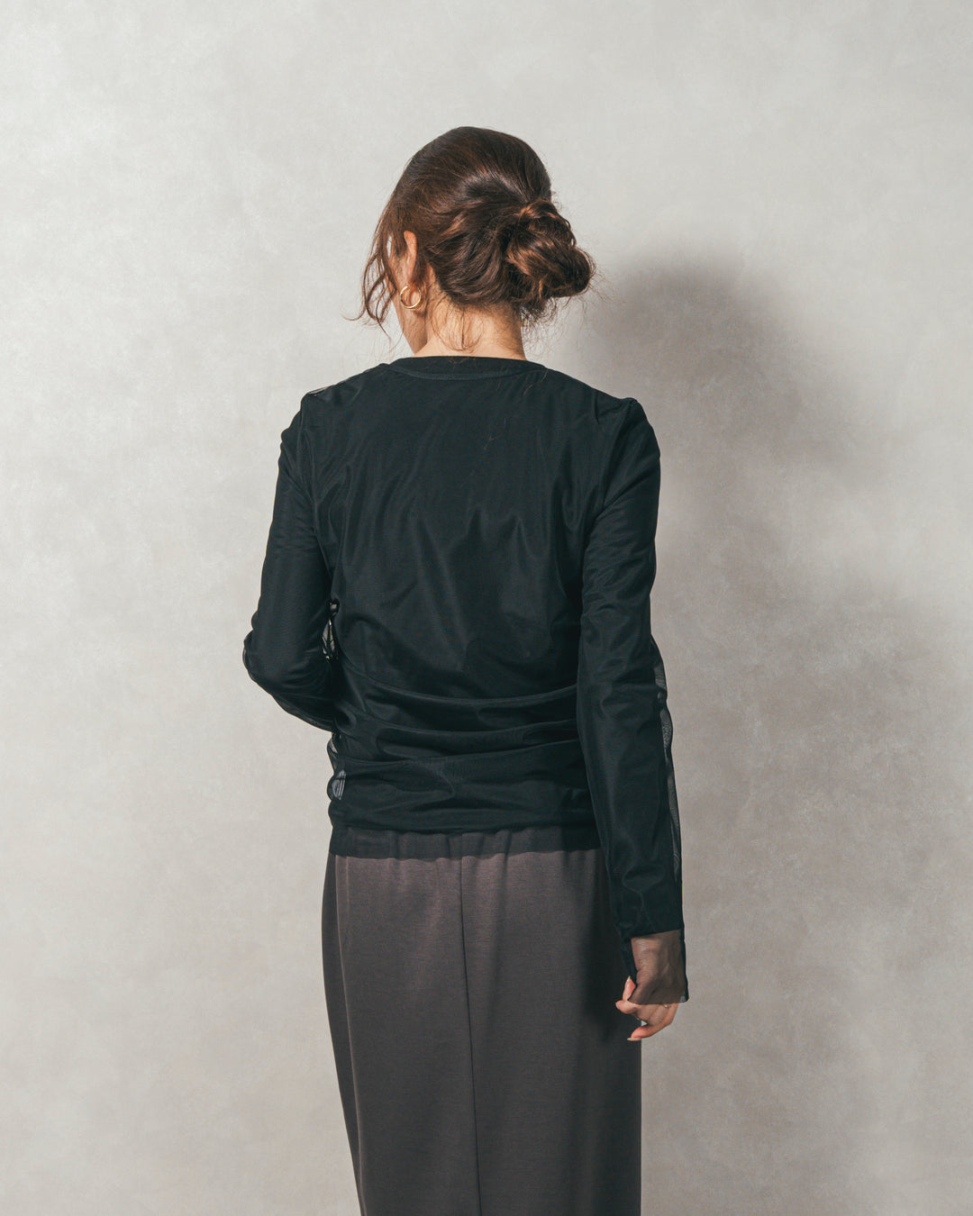 ［SET］【2枚SET】チュールshirringトップス&リブトップス+Multi-Way ライトポンチペプラムスカート（2SET）