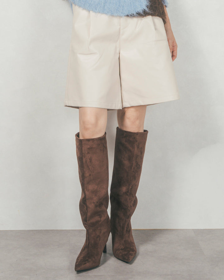 ［SET］テディボア Middleコート+レザーライクハーフパンツ（2SET）