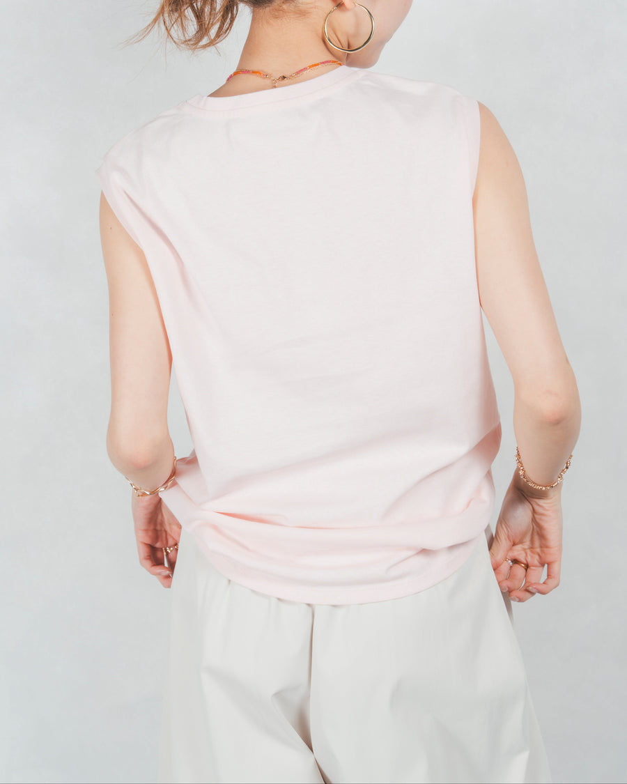 ［SET］USAコットンスリーブレストップス＋サイドタックコクーンパンツ（2SET）