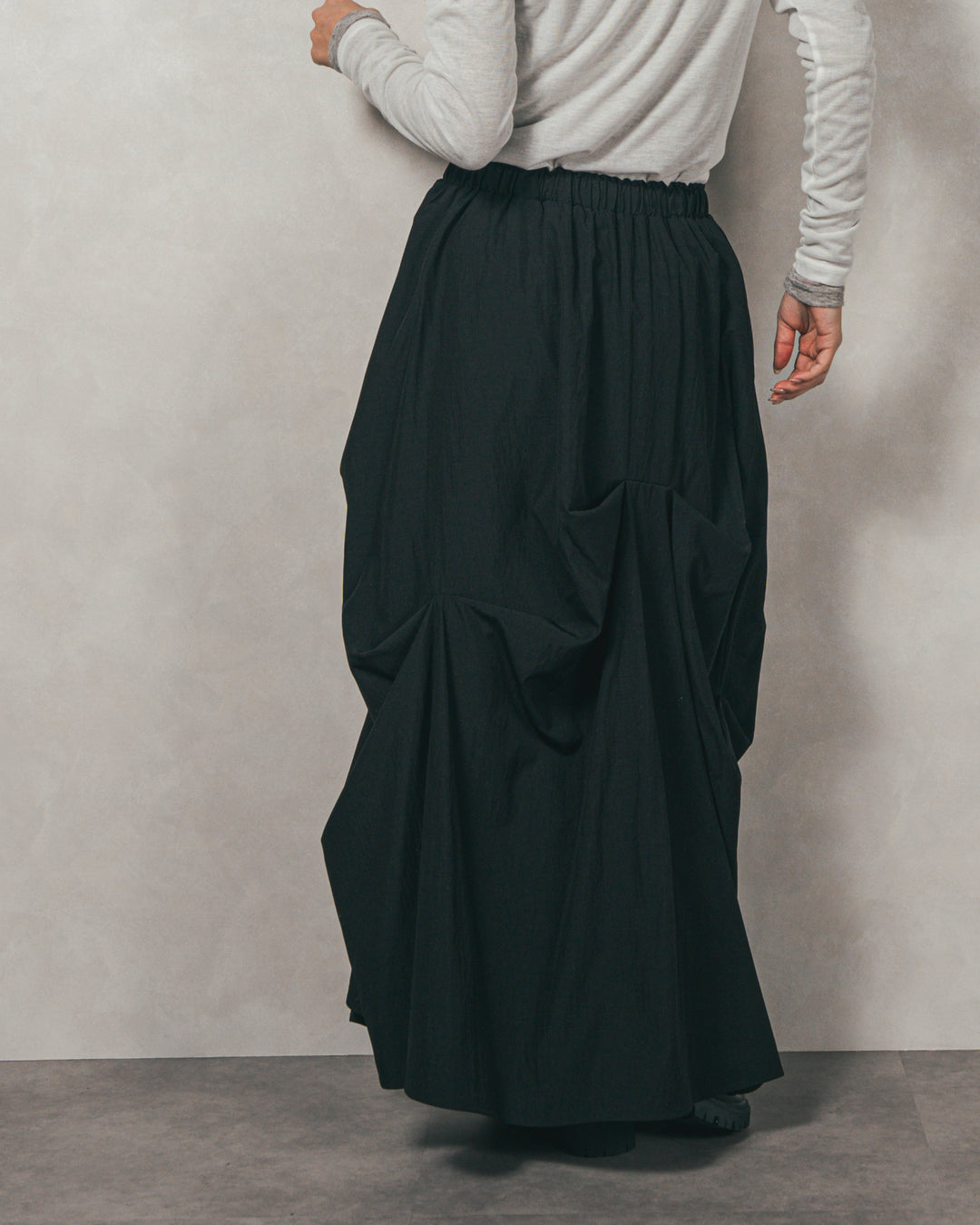 ［SET］カットビスチェxブラウス レイヤードSET+ヴィンテージブロードランダムタックスカート（2SET）