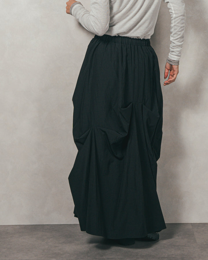 ［SET］カットビスチェxブラウス レイヤードSET+ヴィンテージブロードランダムタックスカート（2SET）