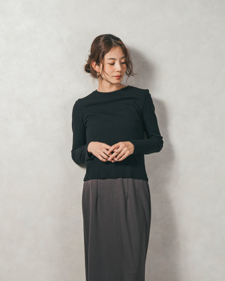 ［SET］【2枚SET】チュールshirringトップス&リブトップス+Multi-Way ライトポンチペプラムスカート（2SET）