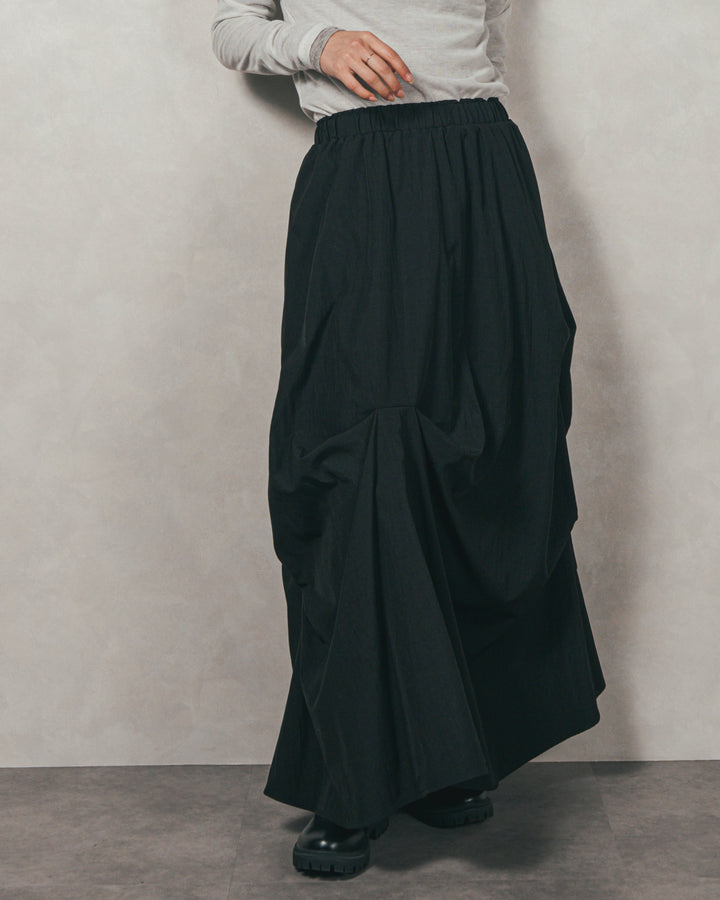 ［SET］カットビスチェxブラウス レイヤードSET+ヴィンテージブロードランダムタックスカート（2SET）