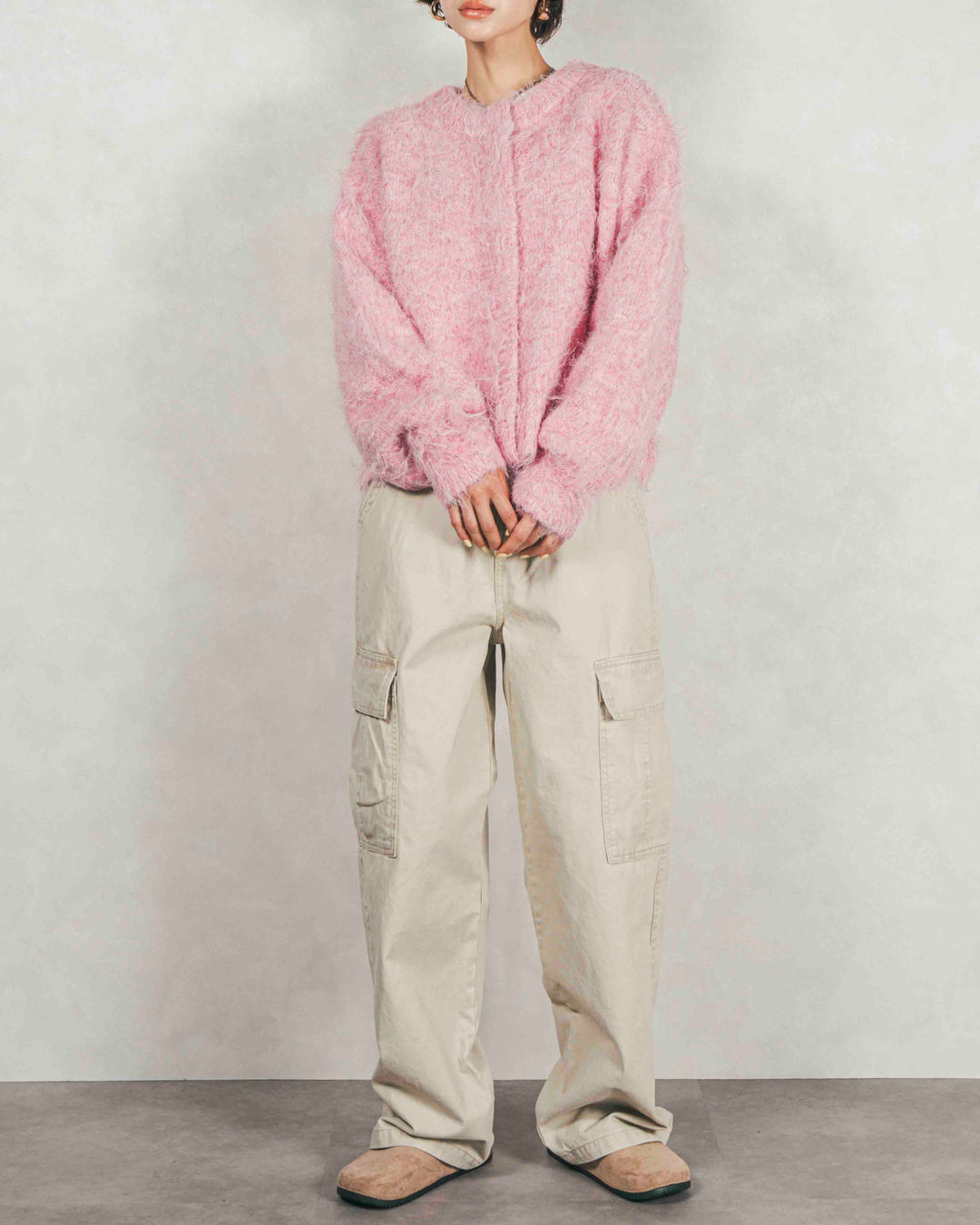 ピグメントツイルカーゴパンツ (IVORY)