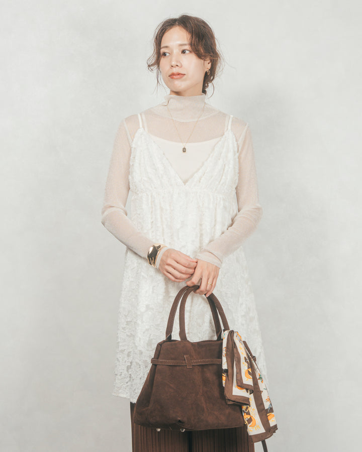 ［SET］シアージャガードtunicキャミソール+プリーツNarrowストレートパンツ（2SET）