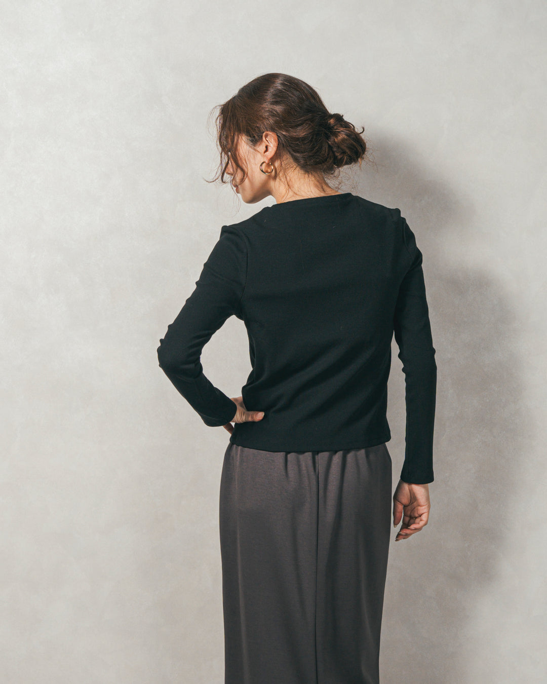 ［SET］【2枚SET】チュールshirringトップス&リブトップス+Multi-Way ライトポンチペプラムスカート（2SET）