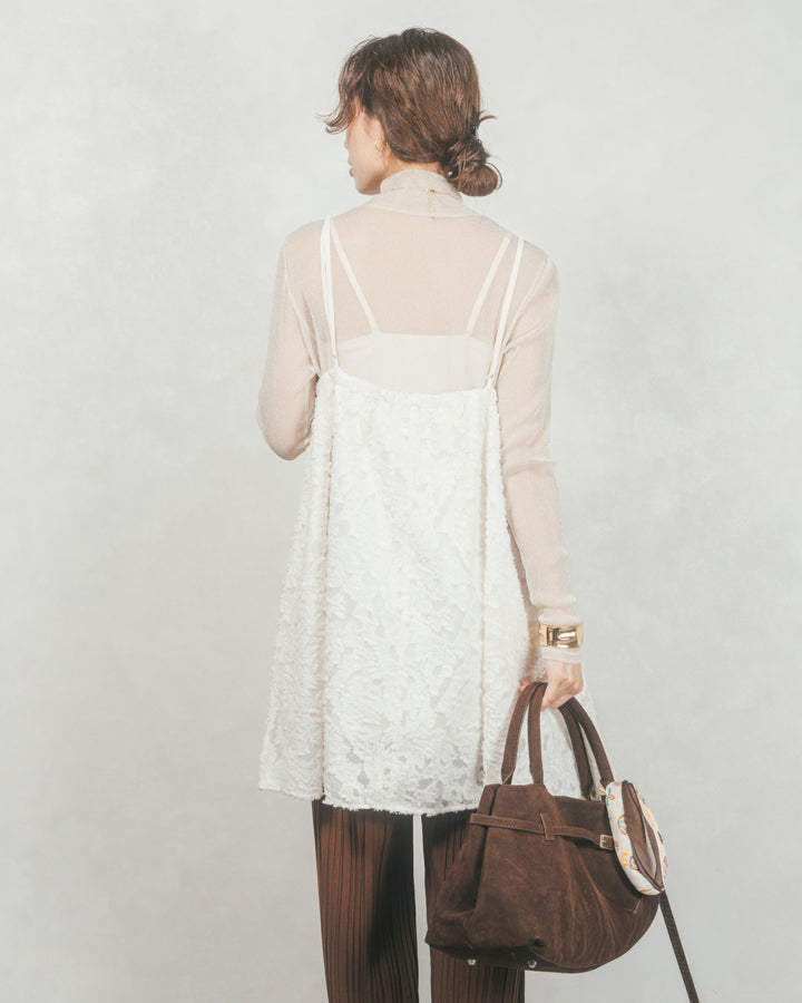 ［SET］シアージャガードtunicキャミソール+プリーツNarrowストレートパンツ（2SET）