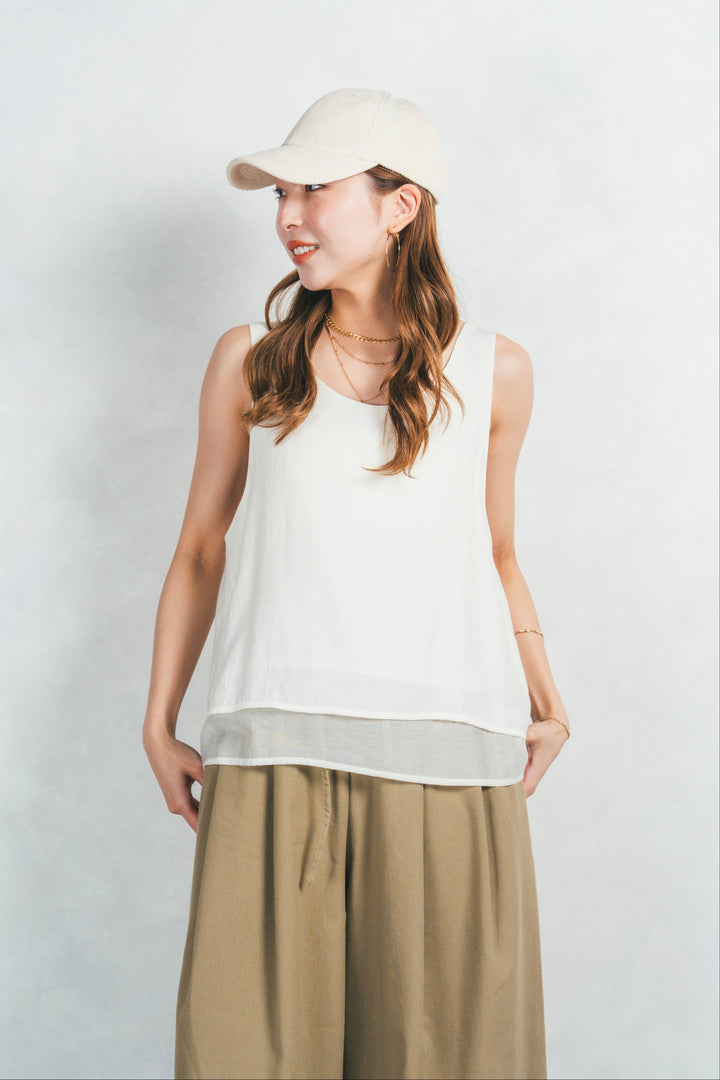 リネンミックスイージーパンツ (KHAKI BEIGE)