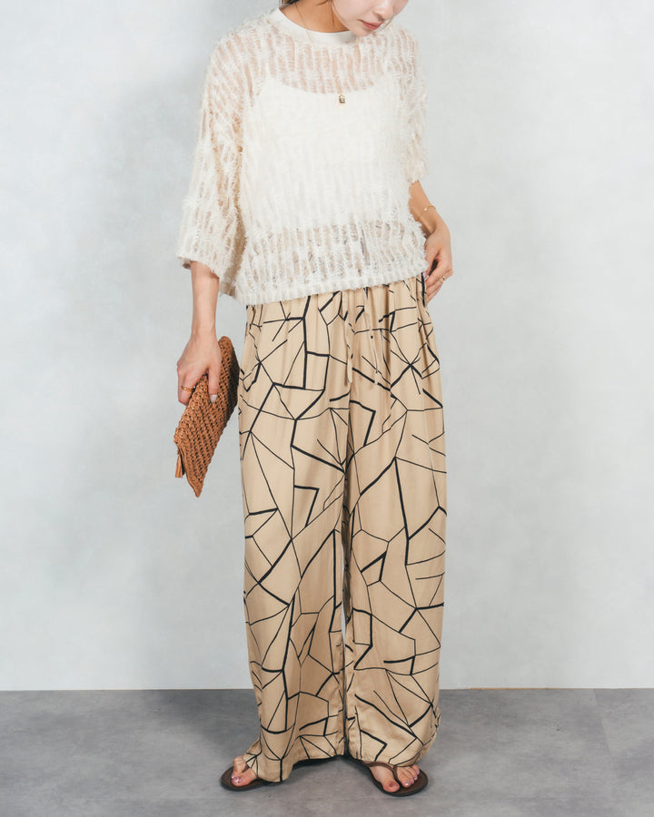 シアーフリンジトップス（OFF WHITE）