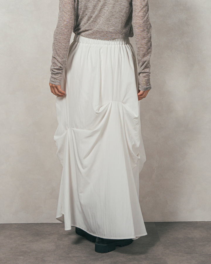 ［SET］カットビスチェxブラウス レイヤードSET+ヴィンテージブロードランダムタックスカート（2SET）