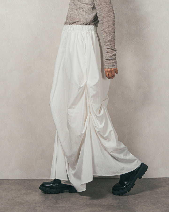 ［SET］カットビスチェxブラウス レイヤードSET+ヴィンテージブロードランダムタックスカート（2SET）