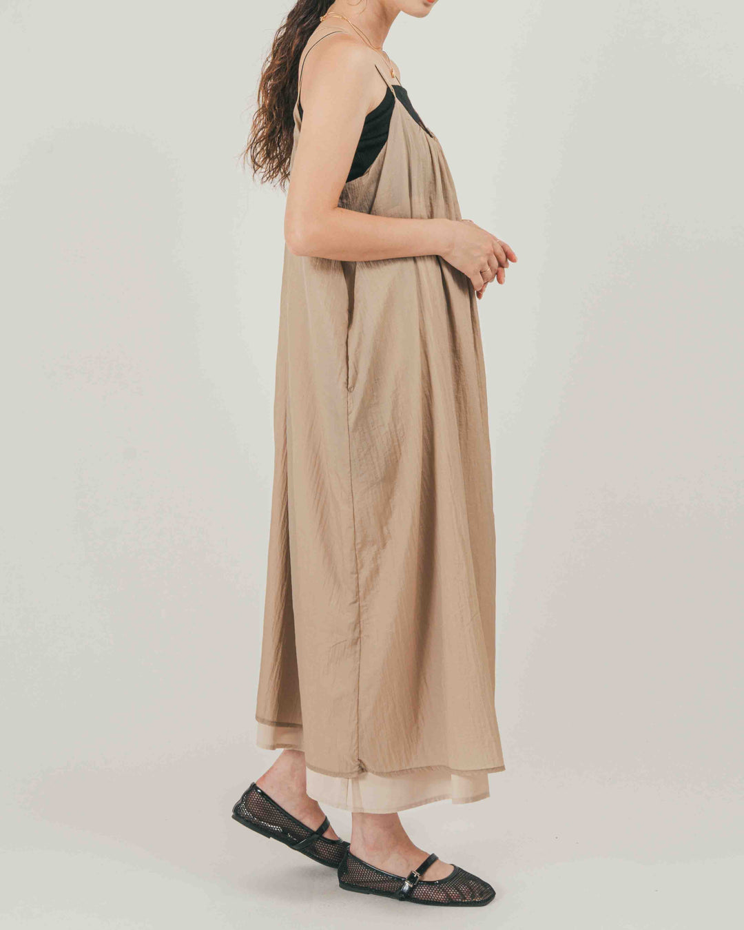 Glow Sheer ナイロンキャミワンピース