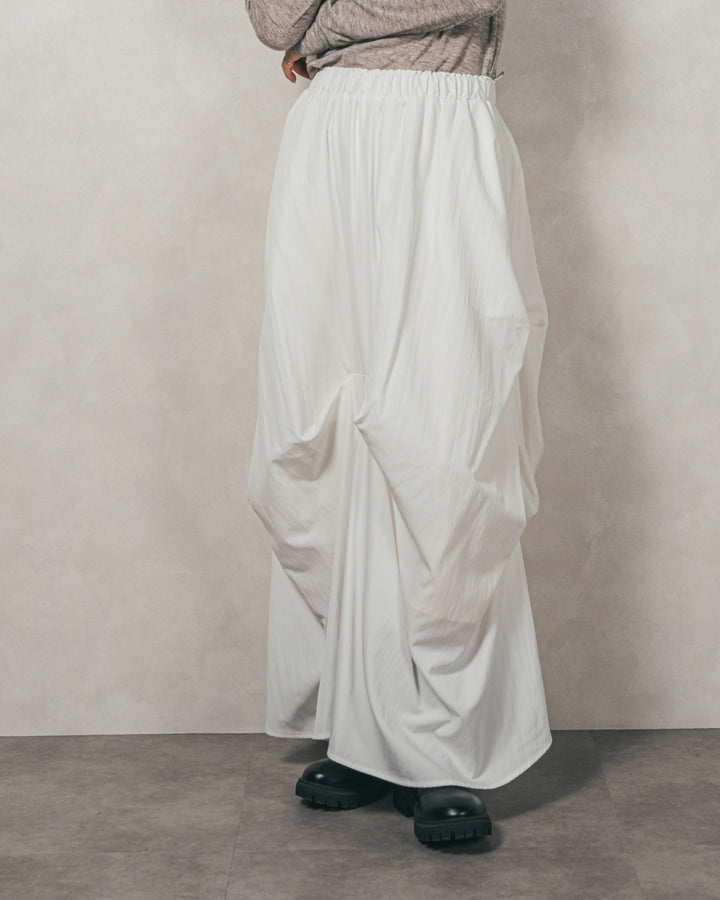 ［SET］カットビスチェxブラウス レイヤードSET+ヴィンテージブロードランダムタックスカート（2SET）