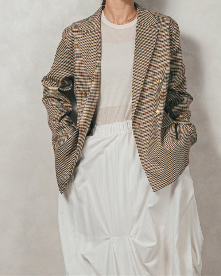 Effortless チェックジャケット (BEIGE)