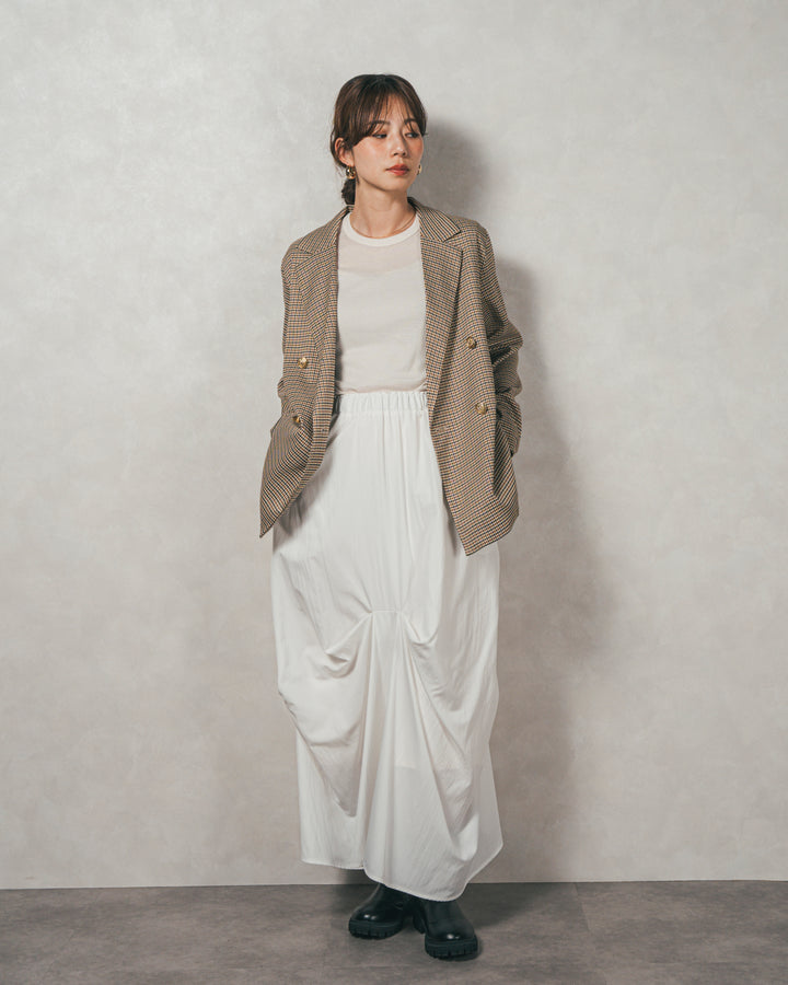 Effortless チェックジャケット (BEIGE)