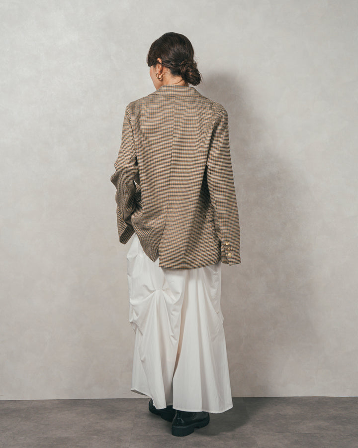 Effortless チェックジャケット (BEIGE)