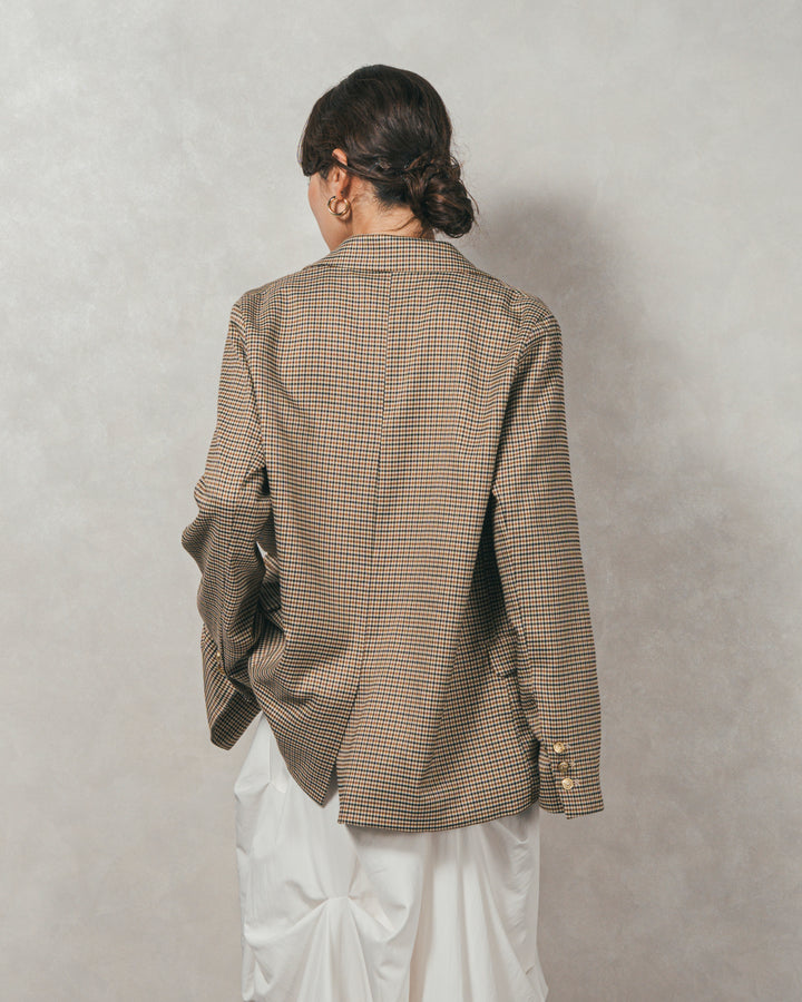 Effortless チェックジャケット (BEIGE)