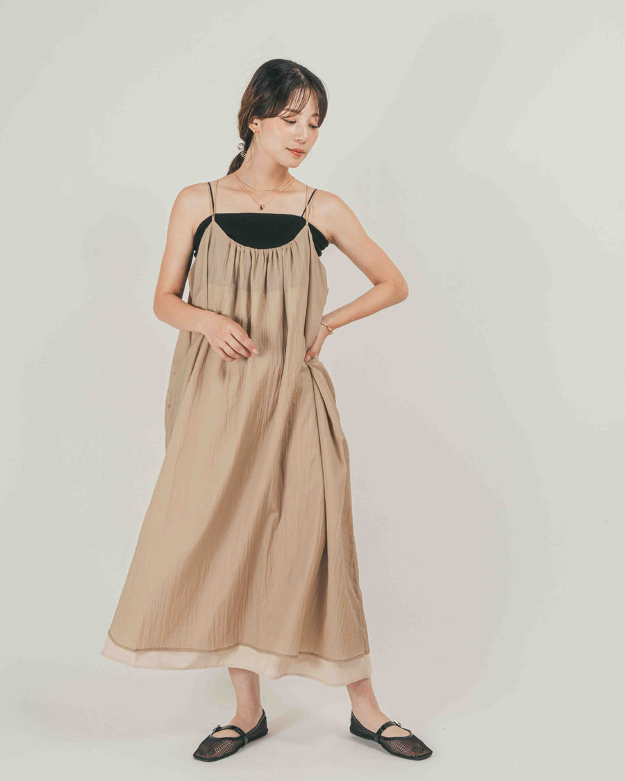Glow Sheer ナイロンキャミワンピース