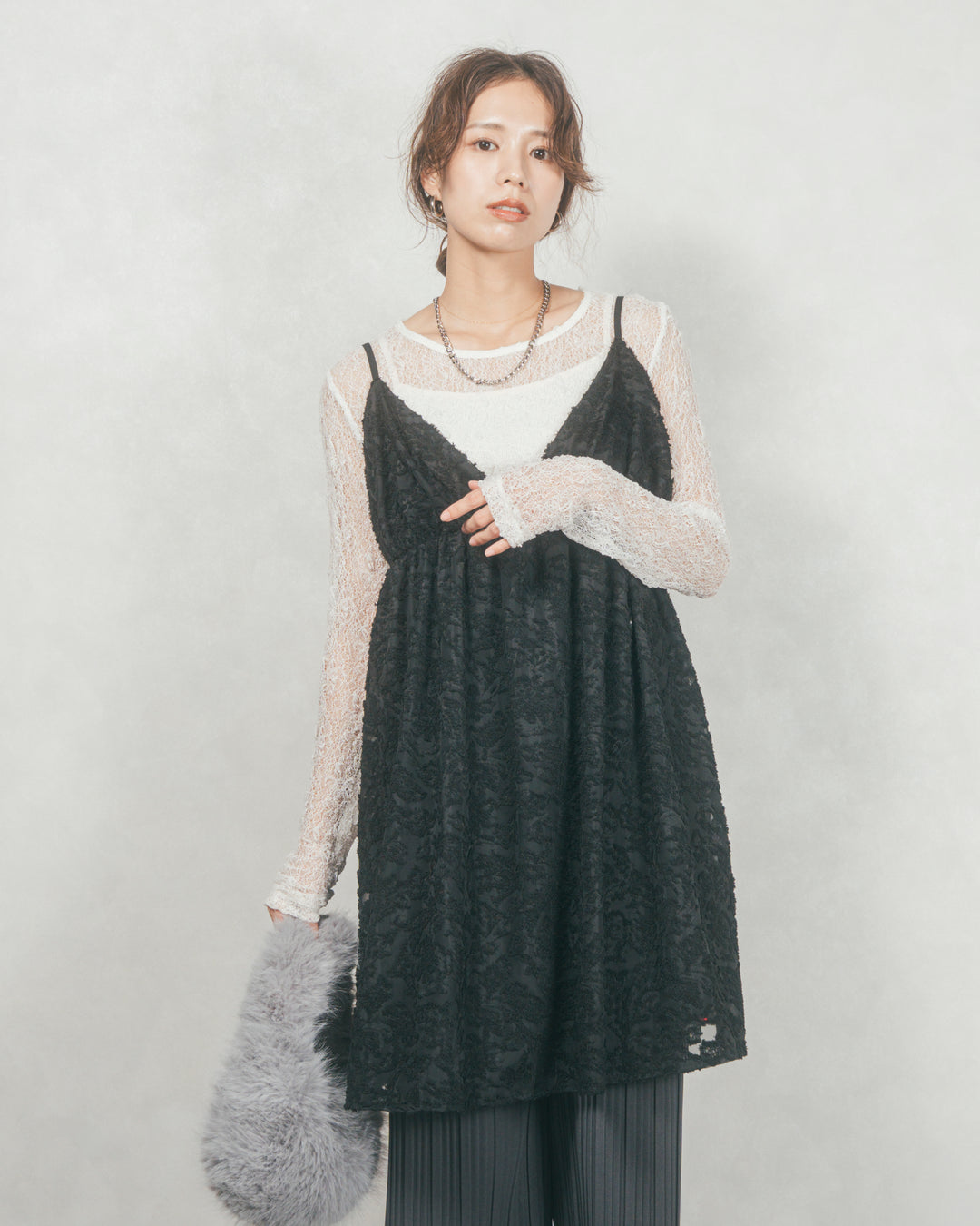 シアージャガードtunicキャミソール (BLACK)