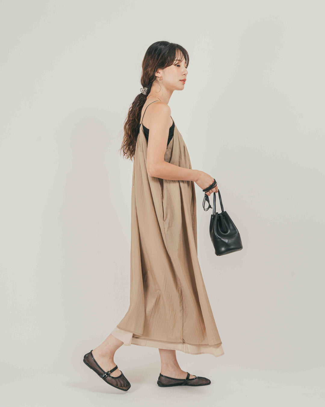 Glow Sheer ナイロンキャミワンピース
