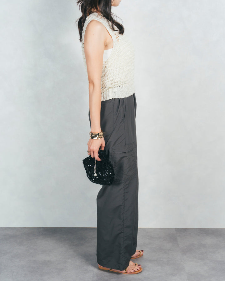 ［SET］ルーズサマーニットベスト+2-Wayナイロンカーゴパンツ（2SET）