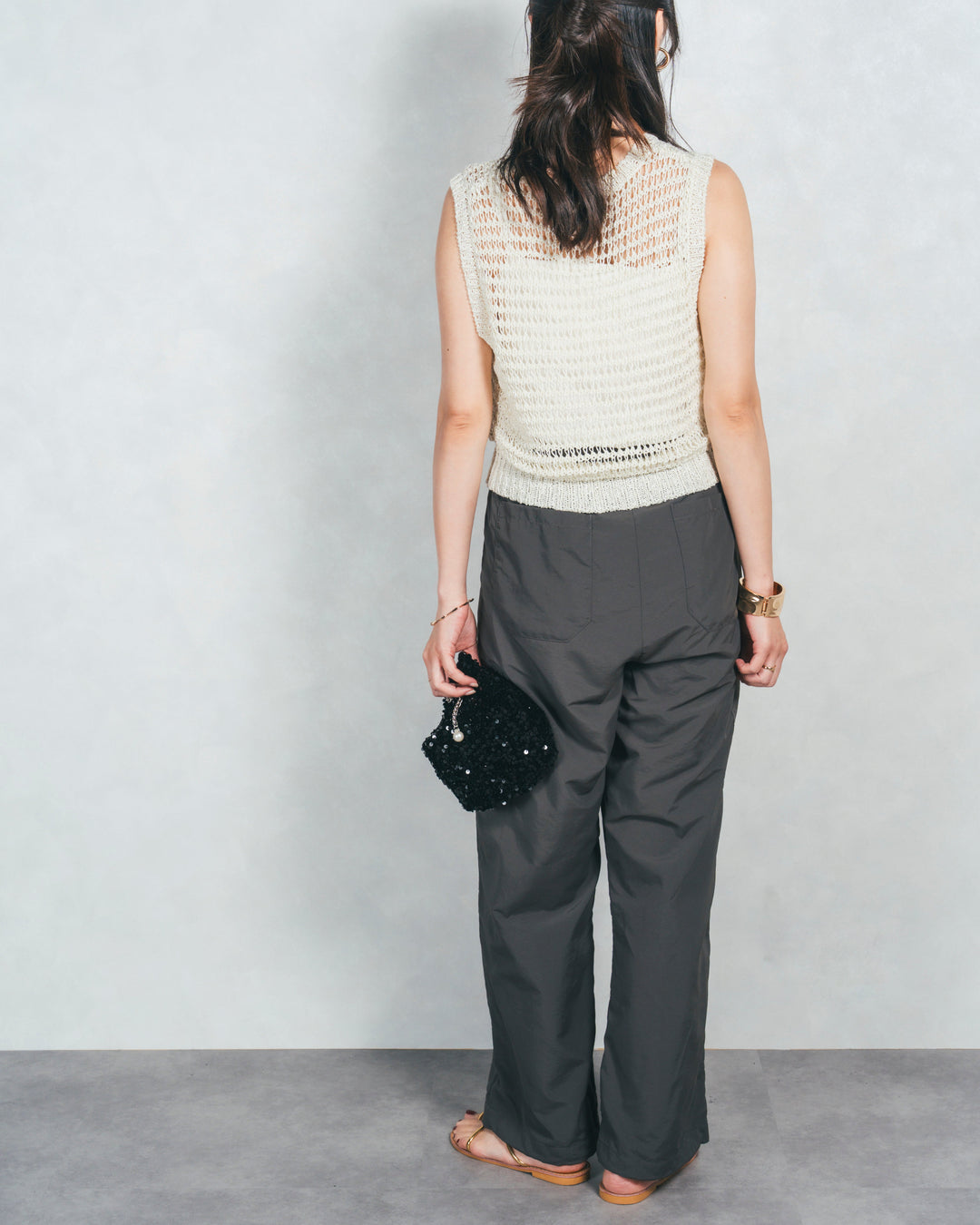 ［SET］ルーズサマーニットベスト+2-Wayナイロンカーゴパンツ（2SET）