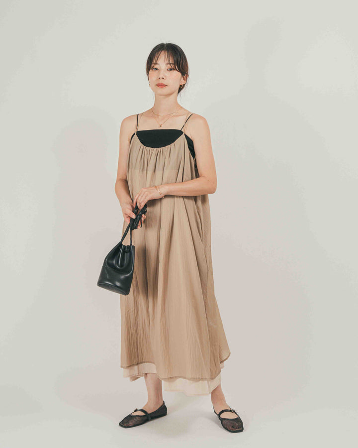 Glow Sheer ナイロンキャミワンピース