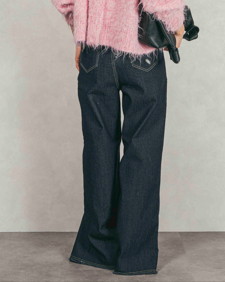 センターシーム リラックスカラーデニム (ONE WASH)